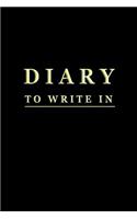Diary To Write In