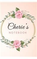 CHERIE'S Customized Floral Notebook / Journal 6x9 Ruled Lined 120 Pages School Degree Student Graduation university