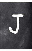 2020 Daily Planner Monogram J Personalized J Chalkboard 388 Pages