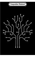 Composition Notebook: Binary Tree Computer Coding - Cool Gift For Nerds Journal/Notebook Blank Lined Ruled 6x9 100 Pages
