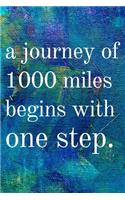 A journey of 1000 miles begins with one step