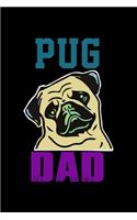 Pug Dad: Hangman Puzzles - Mini Game - Clever Kids - 110 Lined Pages - 6 X 9 In - 15.24 X 22.86 Cm - Single Player - Funny Great Gift