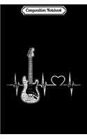 Composition Notebook: Vintage Guitarist Love Music Heart Gifts Heartbeat Guitar Journal/Notebook Blank Lined Ruled 6x9 100 Pages