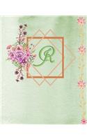 R: Initial Monogram Letter R Floral 2020 (Jan-Dec) Undated Weekly Monthly Agenda Schedule Organizer Graphology Logbook and Journal for Personal Busines