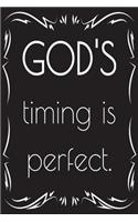 God's Timing Is Perfect: 100 Page Lined Journal - 6