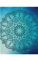 Mandala Pattern Notebook: Sacred geometry mandala art notebook cover. Beautiful line art geometric design. For dream journaling, yoga. meditation and more. Great gift for art