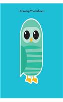 Drawing Worksheets: Owl College Ruled Blank Activity Notebook Gift For Kids