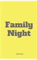 Family Night Journal: Lined Notebook or Diary, White Paper, Soft Cover, Matte Finish, Bright Yellow