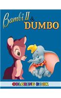 Bambi 2 and Dumbo Coloring Book: 2 in 1 Coloring Book for Kids and Adults, Activity Book, Great Starter Book for Children with Fun, Easy, and Relaxing Coloring Pages