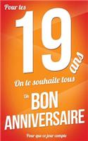 Bon anniversaire - 19 ans - Livre d'or