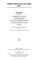 Committee funding for the 113th Congress (day 1)
