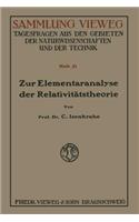 Zur Elementaranalyse der Relativitätstheorie