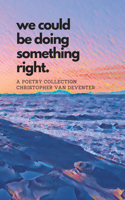 we could be doing something right.: a poetry collection