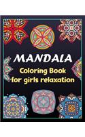 Mandala coloring book for girls relaxation