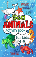 Sea Animals Activity Book for Kids 4-9