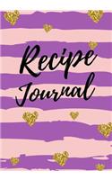 Recipe Journal: Blank Cookbook Recipes & Notes