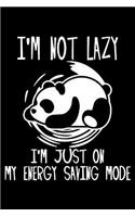I'm Not Lazy I'm On My Energy Saving Mode: Funny Panda Notebook Or Journal 6x9 Dot Grid 120 Pages Gift for Panda Lovers