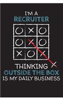 I'm a RECRUITER: Thinking Outside The Box - Blank Dotted Job Customized Notebook. Funny Profession Accessories. Office Supplies, Work Colleague Leaving Gift, Co-Work