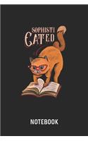Sophisticated Notebook: Blank & Dotted Nerd Cat Pun Journal (6" x 9")