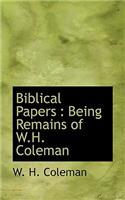Biblical Papers