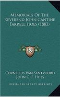 Memorials of the Reverend John Cantine Farrell Hoes (1883)