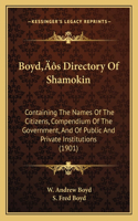 Boyd's Directory Of Shamokin