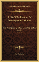 A List Of The Rotatoria Of Washington And Vicinity