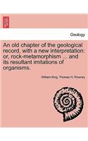 Old Chapter of the Geological Record, with a New Interpretation
