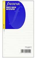 Filofax Personal white ruled notepaper refill