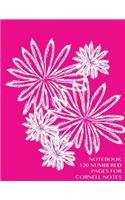 Notebook 120 numbered pages for Cornell Notes: Notebook for Cornell notes with pink cover - 8.5"x11" ideal for studying, includes guide to effective studying and learning