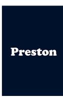 Preston - Blue Notebook / Journal / Extended Lined Pages / Soft Matte Cover