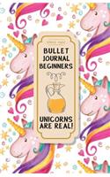 Bullet Journal Beginners: Colorful Unicorns Are Real - Dotted Grid Journal for Girls: (5.5
