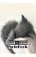 Notebook Dot-grid,graph Sleeping Kitty