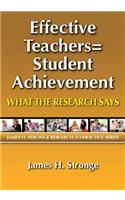 Effective Teachers=student Achievement