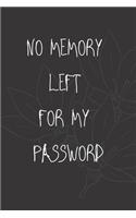 No Memory Left For My Password