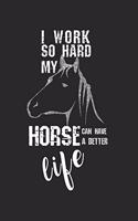 I work so hard, my horse can have a better life!
