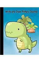 Write and Draw Primary Journal: Grades K-2 Story Pages - Blank on Top, Lines on Bottom - Dinosaur