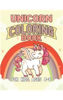 Unicorn Coloring Book for Kids Ages 4-8