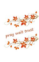 Pray wait trust: A 101 Page Prayer notebook Guide For Prayer, Praise and Thanks. Made For Men and Women. The Perfect Christian Gift For Kids, Teens, College Students