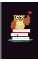 Owl Book Lover: For Animal Lovers nocturnal Cute Owl Designs Animal Composition Book Smiley Sayings Funny Vet Tech Veterinarian Animal Rescue Sarcastic For Kids Vet