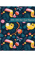 2020-2021 Two Year Planner: Tropical Toucan and Sloth Cover on a Weekly Monthly Planner Organizer. Perfect 2 Year Motivational Planner, Agenda, Schedule with Vision Board, Habi