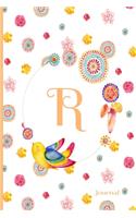 R Journal: Cute Initial Monogram Letter R Journal, Pretty Personalized Diary for Women, Teens and Girls