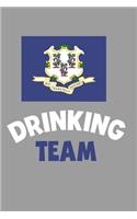 Drinking Team Notebook: Lined Journal, 120 Pages, 6 x 9, Connecticut Flag Beer Olympics Gift Journal Matte Finish