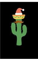 Sombrero Mustache Cactus: Christmas Notebook - Funny Xmas Pun Sayings Santa Claus Winter Deals Holiday Season Mini Notepad Funny Xmas Humor Gift College Ruled (6"X9")