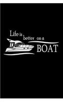 Life Is Better On A Boat: Funny Summer Vacation Yacht Sailing Gift Notebook