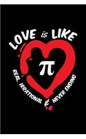 Love Is Like Pi Symbol, Real, Irrational & Never Ending