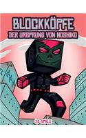 3D-Spiele (Blockköpfe - Der Ursprung von Hoshiko): Dieses Blockköpfe Papier -Bastelbuch für Kinder kommt mit 3 speziell ausgewählten Blockkopf-Charakteren, 4 zufälligen Charakteren und 1 Schwebeboard
