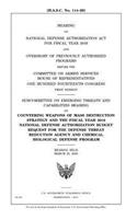 Hearing on National Defense Authorization Act for Fiscal Year 2016 and oversight of previously authorized programs before the Committee on Armed Services, House of Representatives, One Hundred Fourteenth Congress, first session