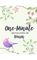 One-Minute Gratitude Journal for women