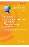 Balanced Automation Systems for Future Manufacturing Networks: 9th Ifip Wg 5.5 International Conference, Basys 2010, Valencia, Spain, July 21-23, 2010, Proceedings